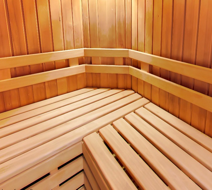 Private sauna in the Presidential Suite