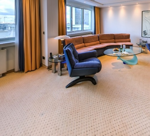 Living area with a lounge chair and sofa