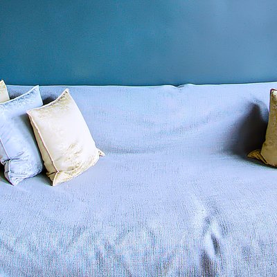 Armchair with cushion in the loft