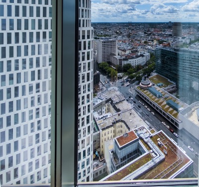 Panoramic view over Berlin from the Zoofenster tower